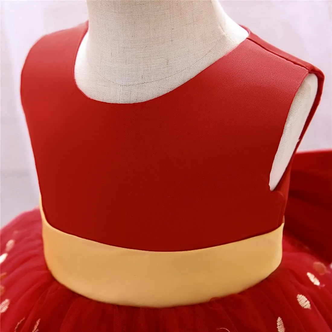 0-6T Baby Girls Dress Princess Dress Special Occasion Formal Gowns Backless Pageant Wedding Party Dresses with Headwear