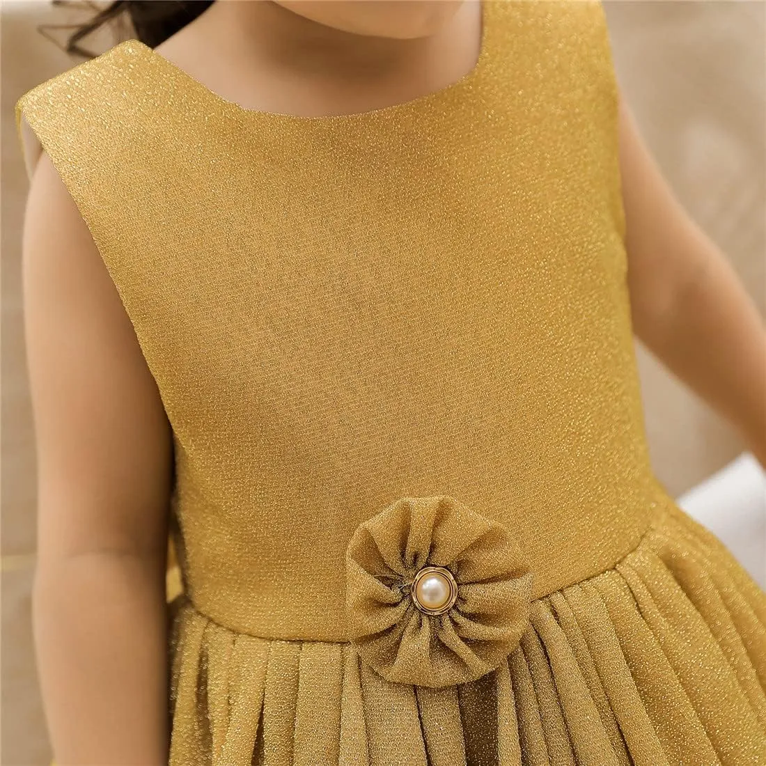 0-6T Baby Girls Dress Princess Dress Special Occasion Formal Gowns Backless Pageant Wedding Party Dresses with Headwear