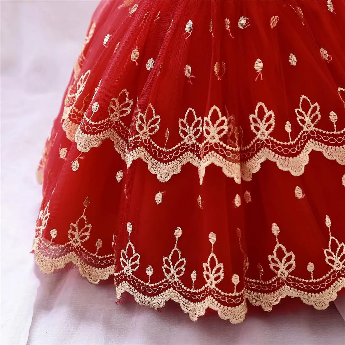 0-6T Baby Girls Dress Princess Dress Special Occasion Formal Gowns Backless Pageant Wedding Party Dresses with Headwear