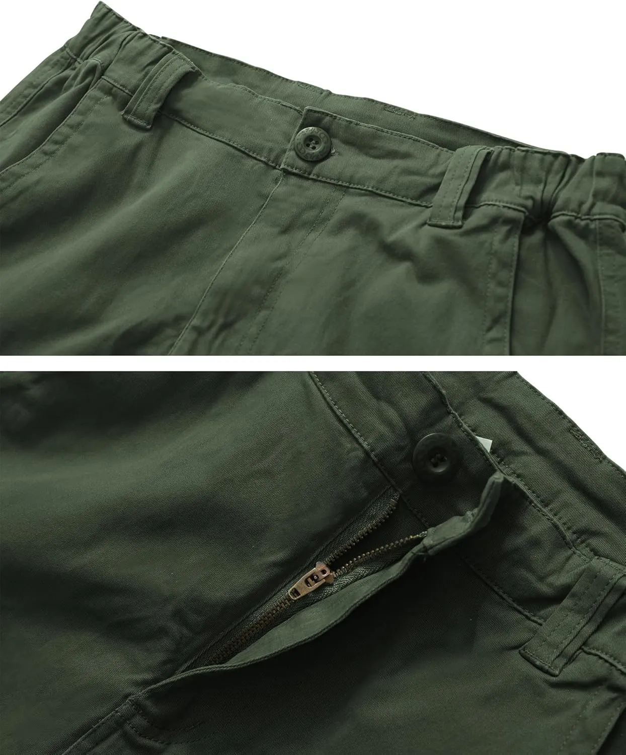 AKARMY Men's Camo Cargo Shorts Outdoor Multi-Pocket Cotton Casual Shorts with No Belt