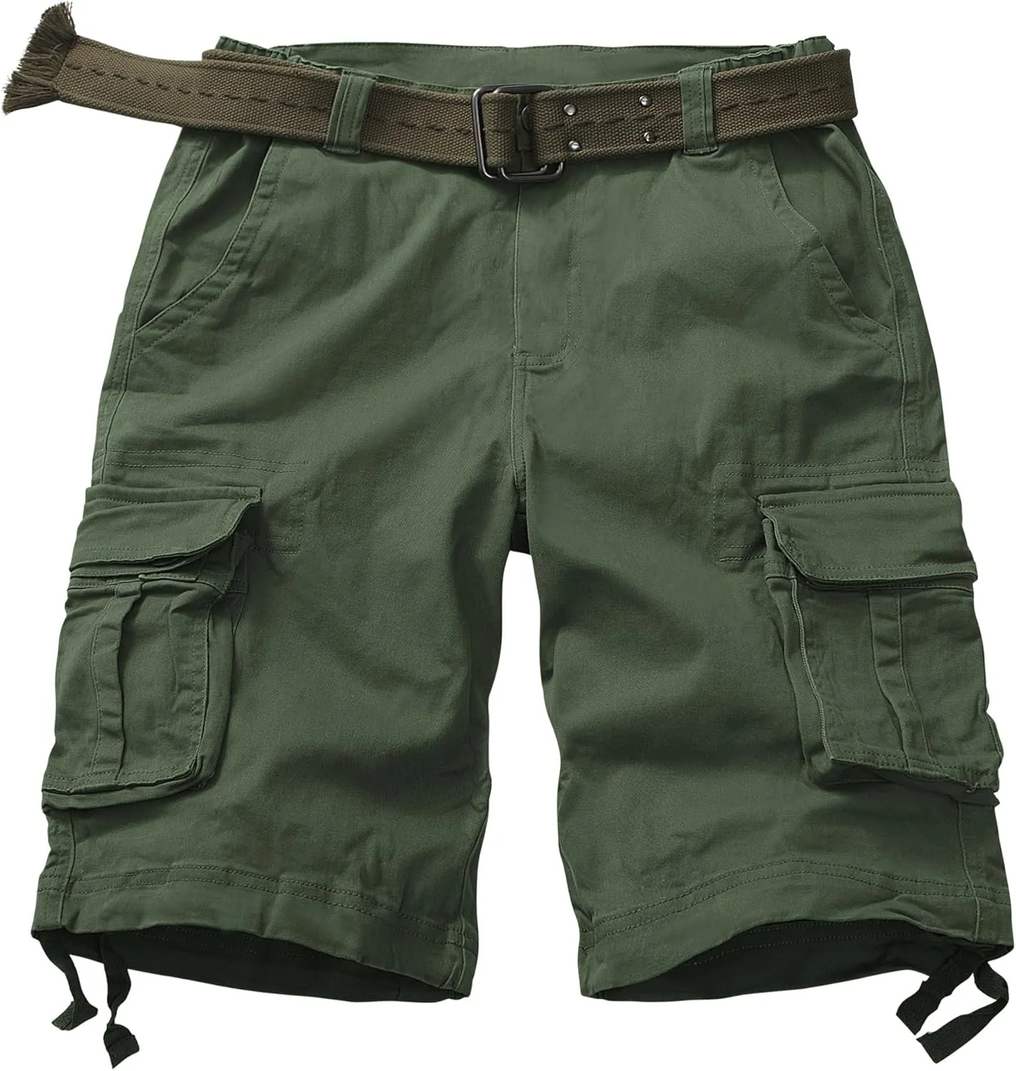 AKARMY Men's Camo Cargo Shorts Outdoor Multi-Pocket Cotton Casual Shorts with No Belt