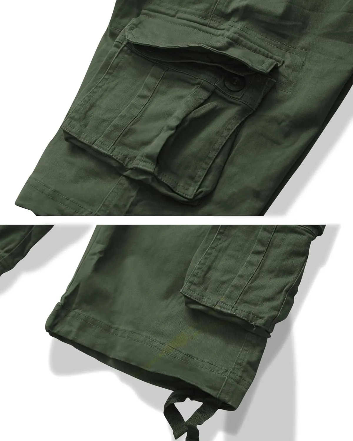 AKARMY Men's Camo Cargo Shorts Outdoor Multi-Pocket Cotton Casual Shorts with No Belt