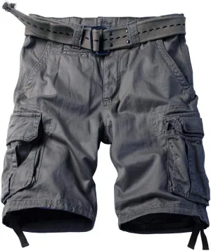 AKARMY Men's Camo Cargo Shorts Outdoor Multi-Pocket Cotton Casual Shorts with No Belt