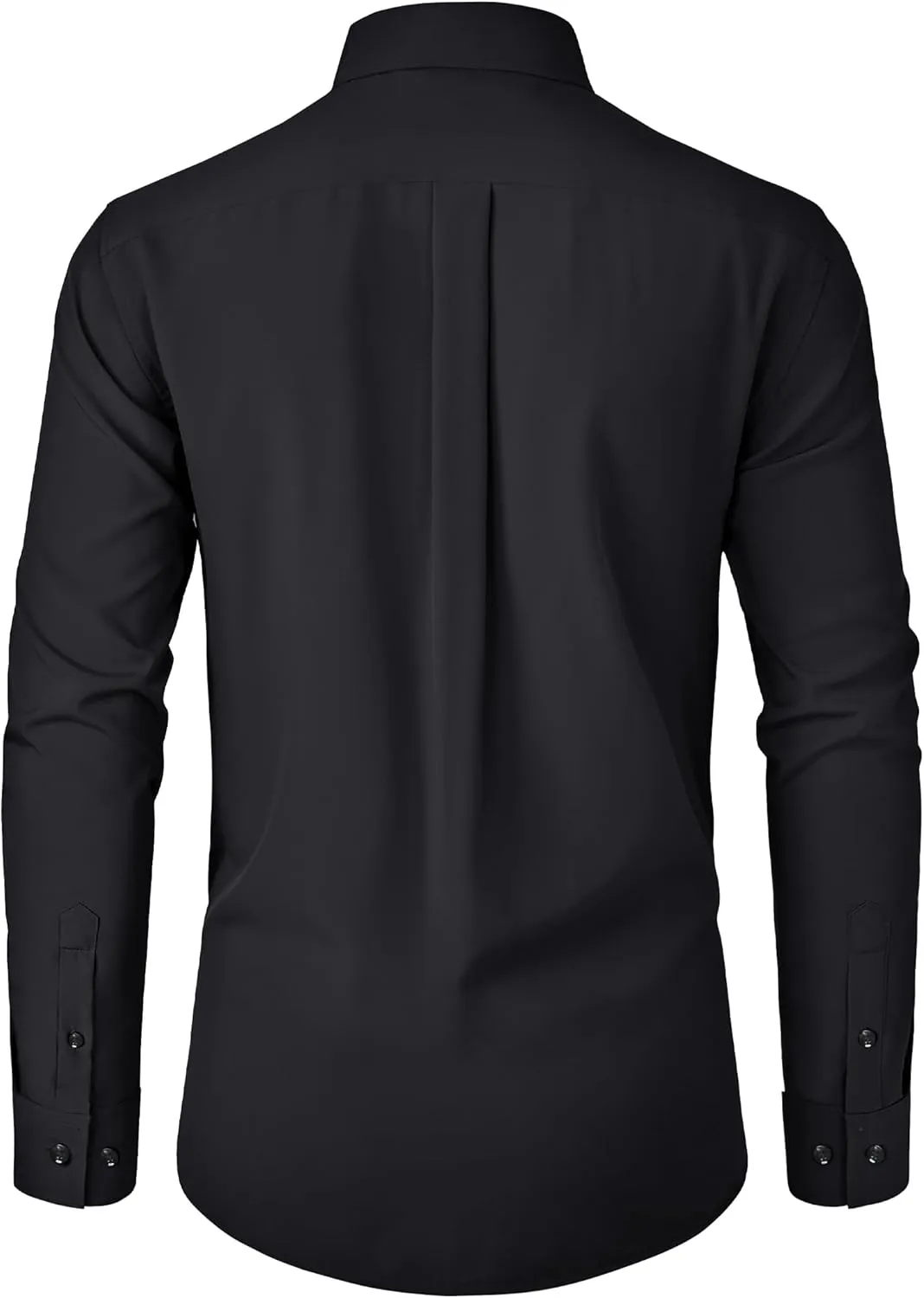 Alimens & Gentle Mens Dress Shirts Stretch Long Sleeve Formal Business Wedding Button Down Shirt Wrinkle Free