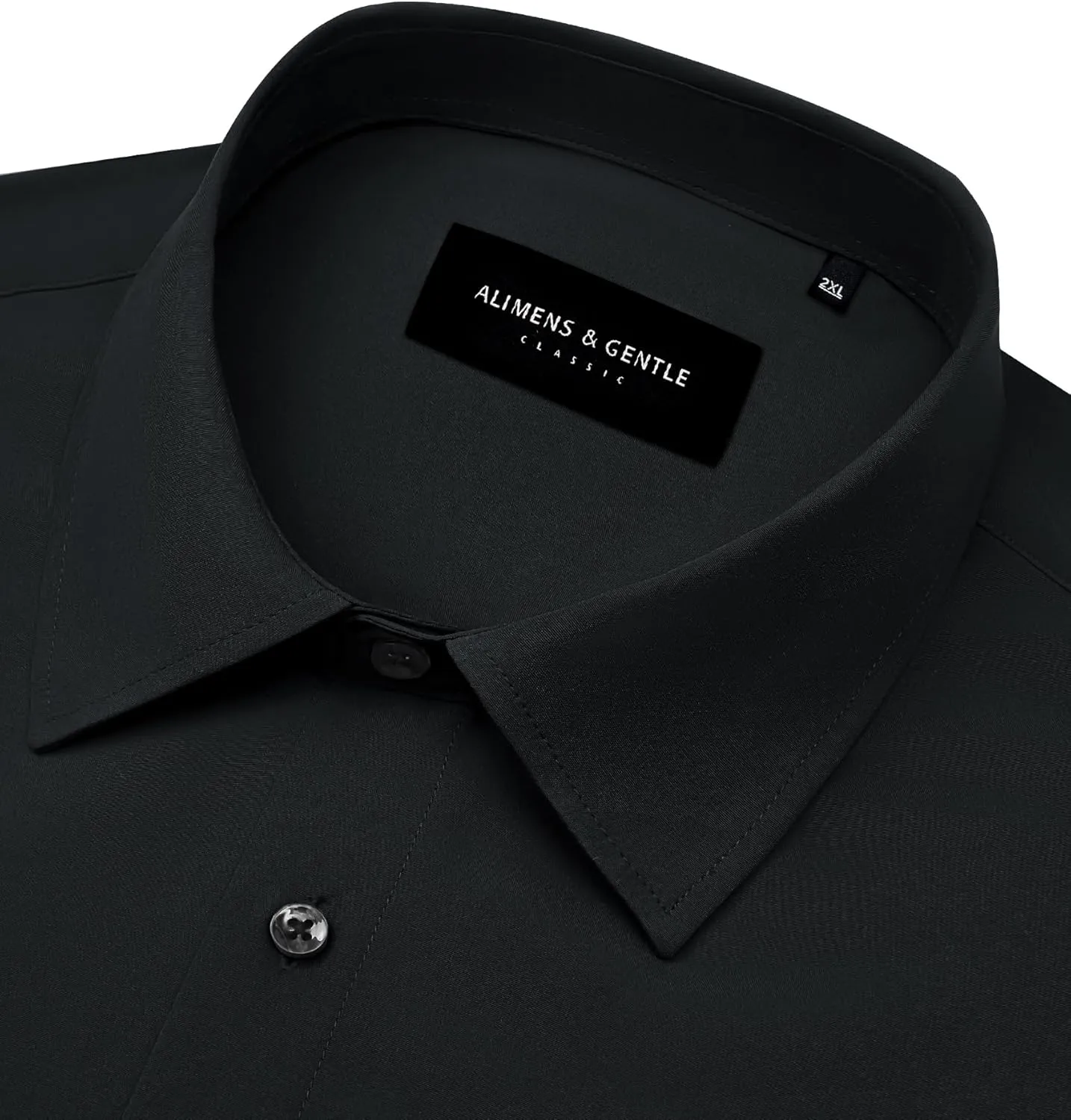 Alimens & Gentle Mens Dress Shirts Stretch Long Sleeve Formal Business Wedding Button Down Shirt Wrinkle Free