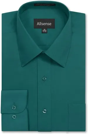 Allsense Mens Regular-Fit Long-Sleeve Dress Shirt