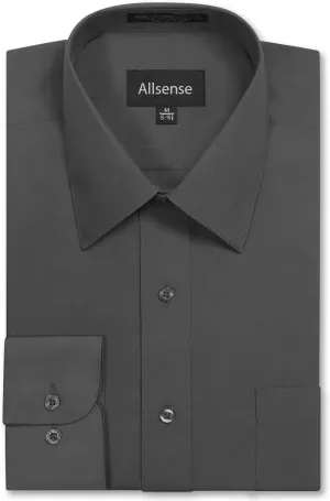 Allsense Mens Regular-Fit Long-Sleeve Dress Shirt