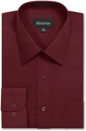 Allsense Mens Regular-Fit Long-Sleeve Dress Shirt