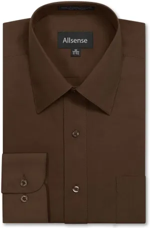 Allsense Mens Regular-Fit Long-Sleeve Dress Shirt