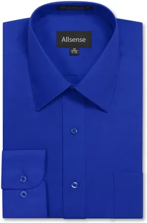 Allsense Mens Regular-Fit Long-Sleeve Dress Shirt