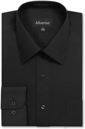 Allsense Mens Regular-Fit Long-Sleeve Dress Shirt