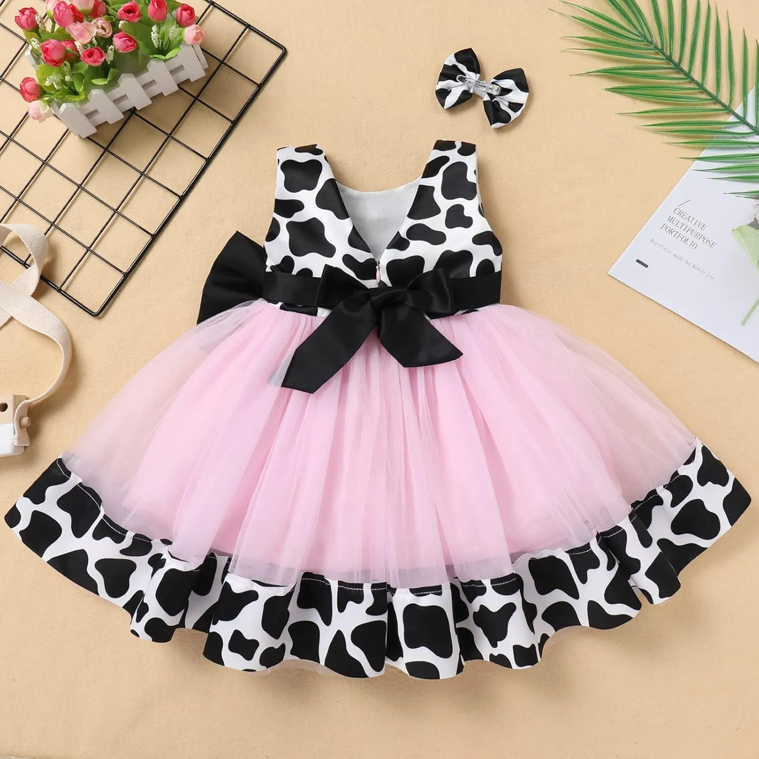 Baby Girl Princess Dress Cake Smash Birthday Tutu Dress Headband Baptism Clothes Set for Cake Smash Photo Shoot