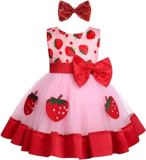 Baby Girl Princess Dress Cake Smash Birthday Tutu Dress Headband Baptism Clothes Set for Cake Smash Photo Shoot