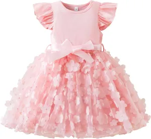 Balatele Toddler Baby Girl Tulle Dress Summer Sleeveless Embroidery Sequin Princess Birthday Party Tutu Dress