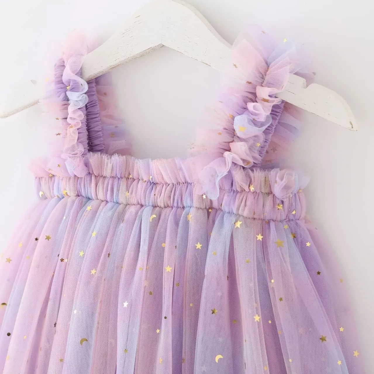 Balatele Toddler Baby Girl Tulle Dress Summer Sleeveless Embroidery Sequin Princess Birthday Party Tutu Dress