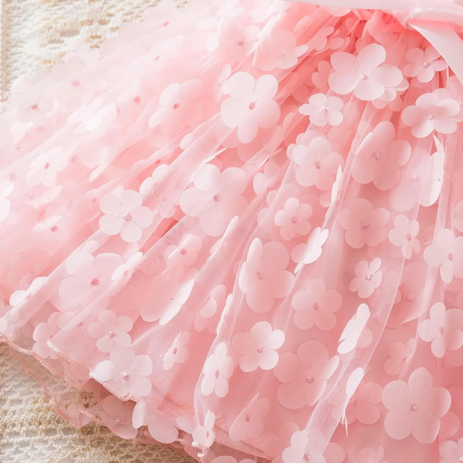 Balatele Toddler Baby Girl Tulle Dress Summer Sleeveless Embroidery Sequin Princess Birthday Party Tutu Dress