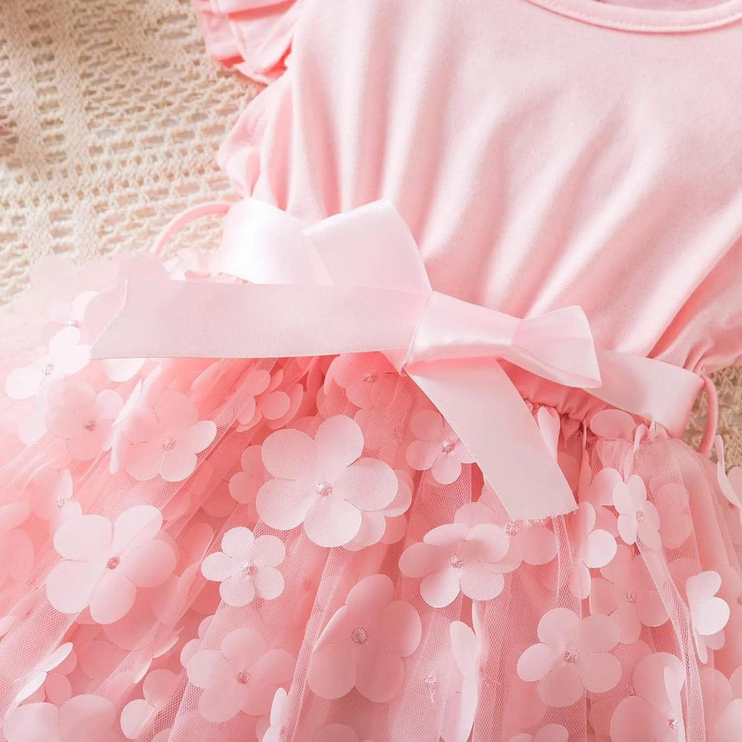 Balatele Toddler Baby Girl Tulle Dress Summer Sleeveless Embroidery Sequin Princess Birthday Party Tutu Dress