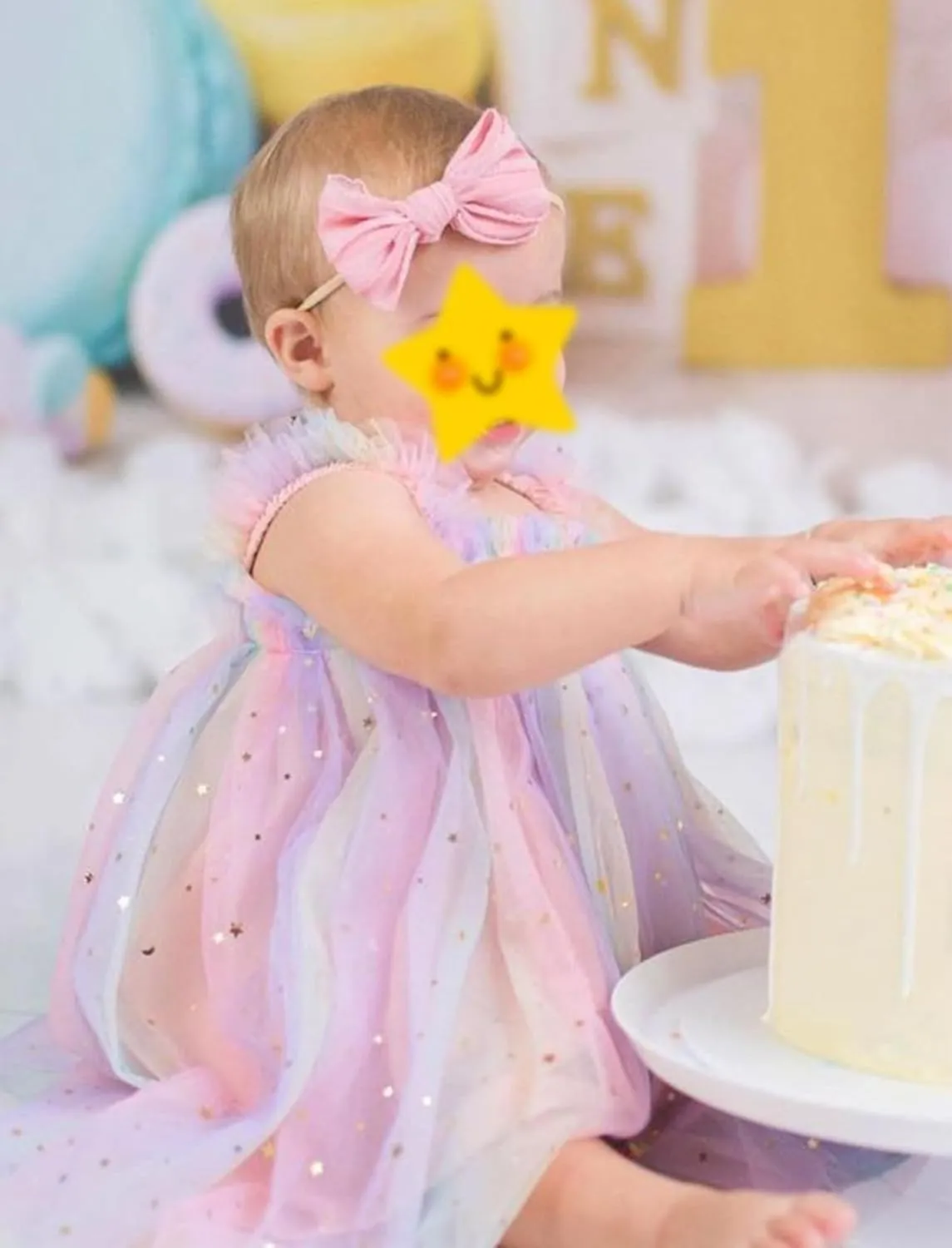 Balatele Toddler Baby Girl Tulle Dress Summer Sleeveless Embroidery Sequin Princess Birthday Party Tutu Dress