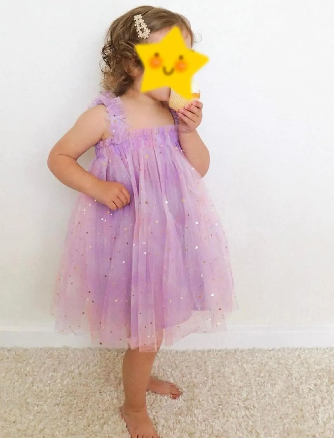Balatele Toddler Baby Girl Tulle Dress Summer Sleeveless Embroidery Sequin Princess Birthday Party Tutu Dress