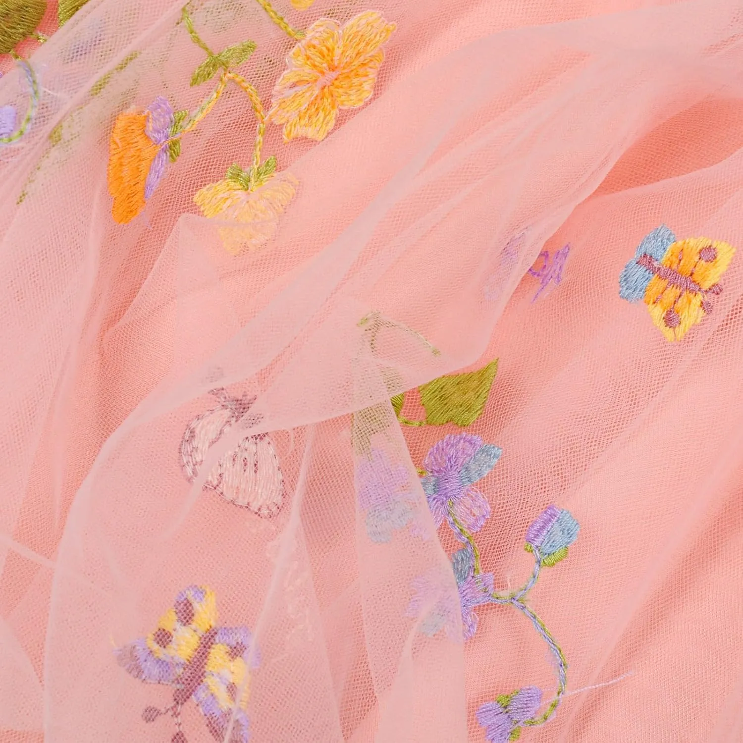Balatele Toddler Baby Girl Tulle Dress Summer Sleeveless Embroidery Sequin Princess Birthday Party Tutu Dress