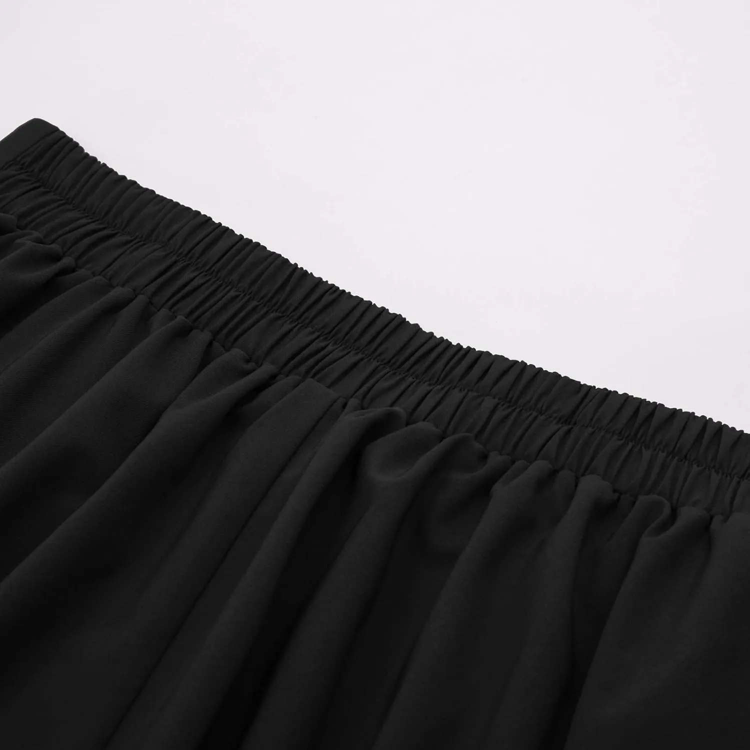 Belle Poque Women's Vintage High Waist Pleated Midi A-Line Skirt with Pockets