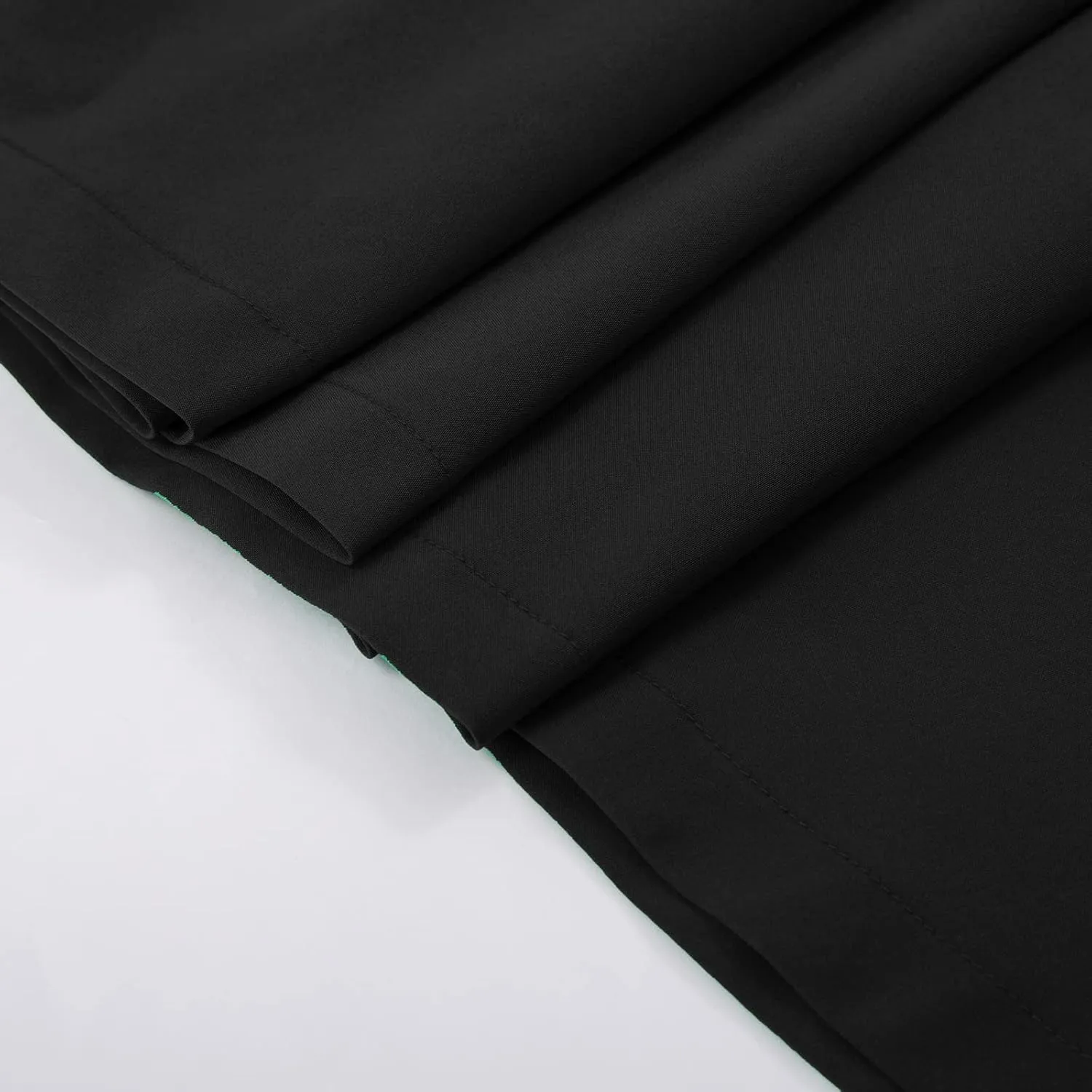 Belle Poque Women's Vintage High Waist Pleated Midi A-Line Skirt with Pockets