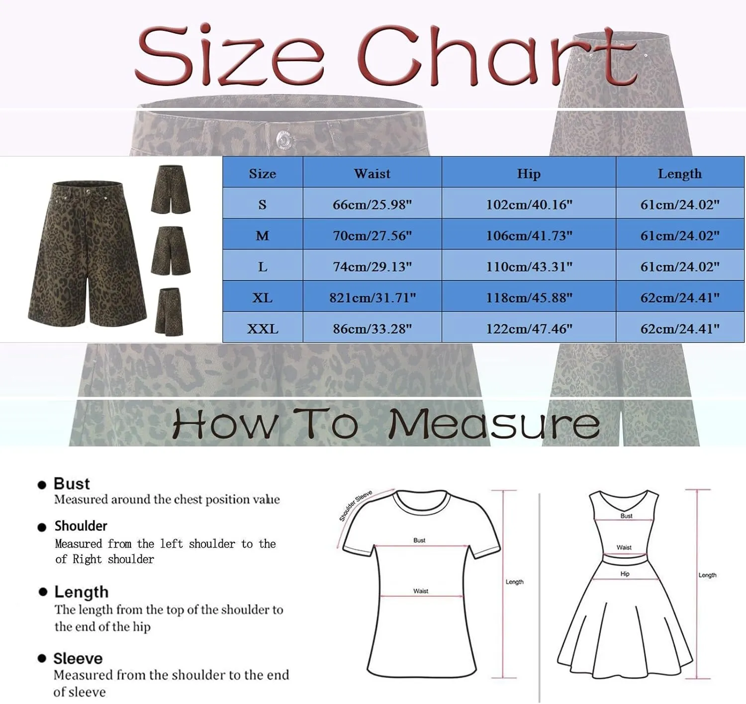 Bermuda Shorts for Women High Waisted Leopard Printed Short Pants Relaxed Fit Stretchy Casual Fashion Denim Shorts