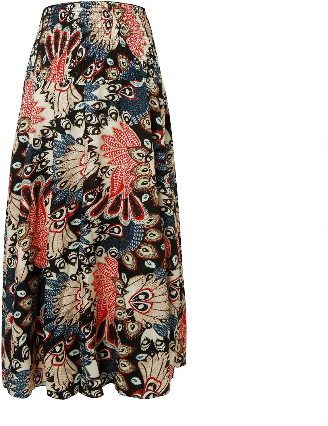 Boho Maxi Skirts for Women 2025 Summer Elegant High Waisted Flowy Swing A-Line Floral Long Skirt