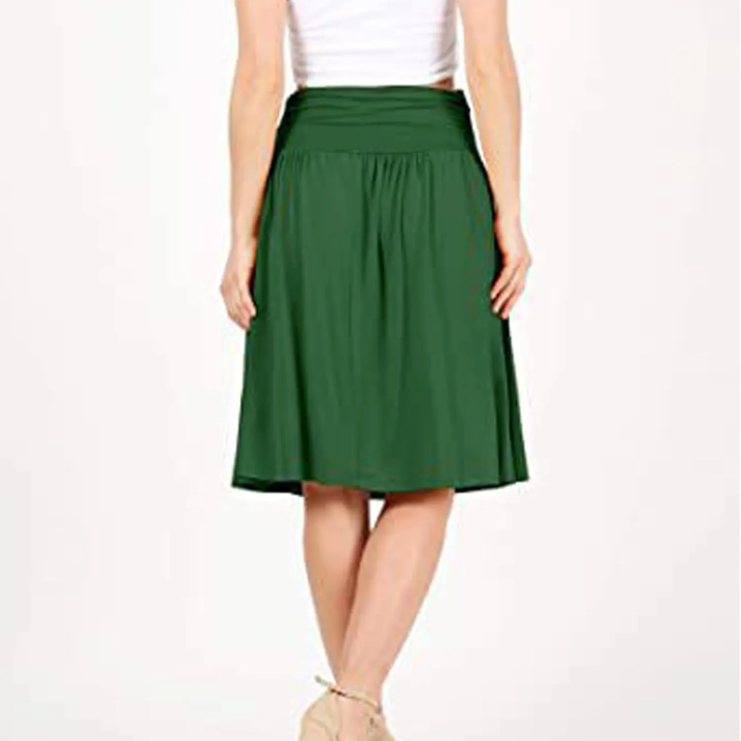 Boho Maxi Skirts for Women High Waisted Pleated Ruffle Swing Skirts with Pockets Summer Beach Vacation Clothes 2025