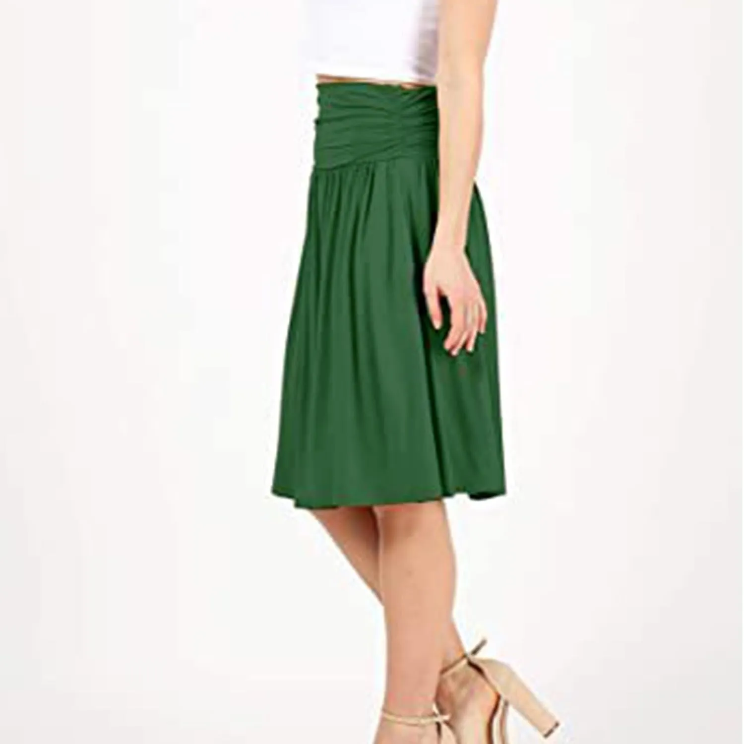 Boho Maxi Skirts for Women High Waisted Pleated Ruffle Swing Skirts with Pockets Summer Beach Vacation Clothes 2025