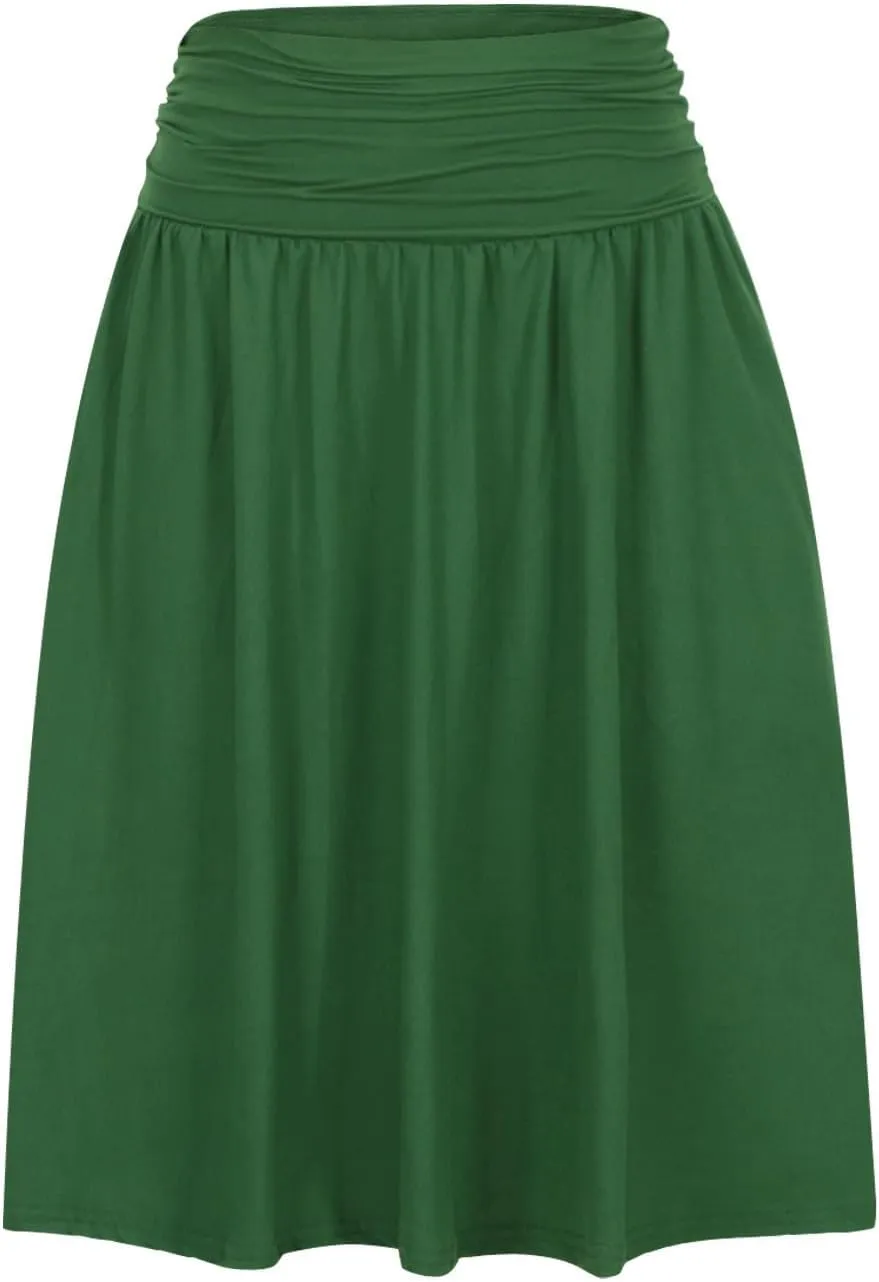 Boho Maxi Skirts for Women High Waisted Pleated Ruffle Swing Skirts with Pockets Summer Beach Vacation Clothes 2025