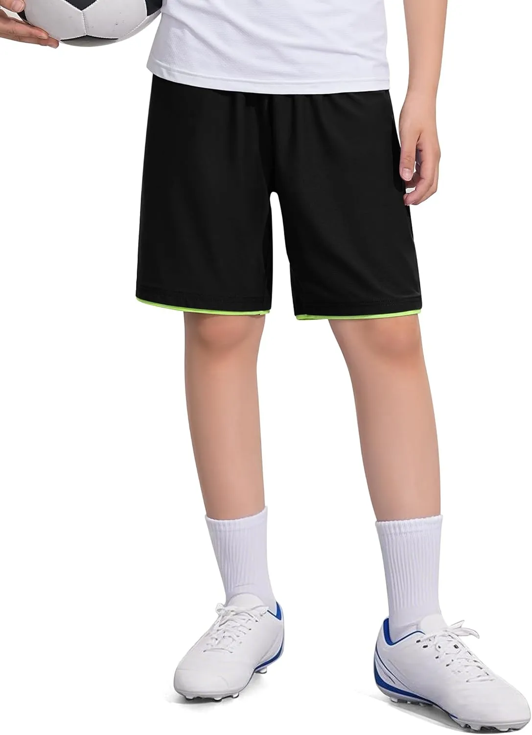 Boys Athletic Shorts Quick Dry Basketball Soccer Running Gym Summer Mesh Sports Shorts for Kids