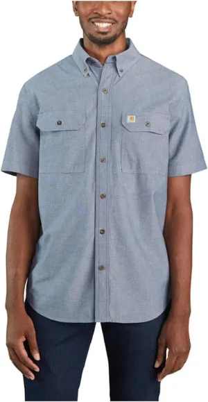 Carhartt Men's Loose Fit Midweight Chambray Short Sleeve Shirt