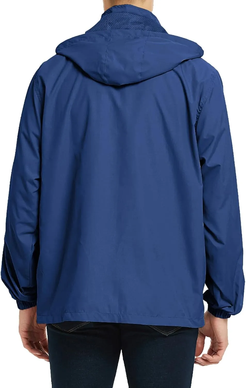 Casual Jacket for Men Lightweight Softshell Jacket Windbreak Waterproof Raincoat Travel Hiking Coat with Removable Hood