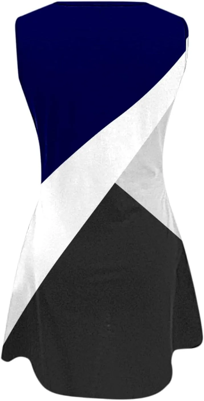 Casual Summer Dress Womens with Pockets Summer Casual Tank Dress Sleeveless Midi Beach Dress Cotton Sundresses