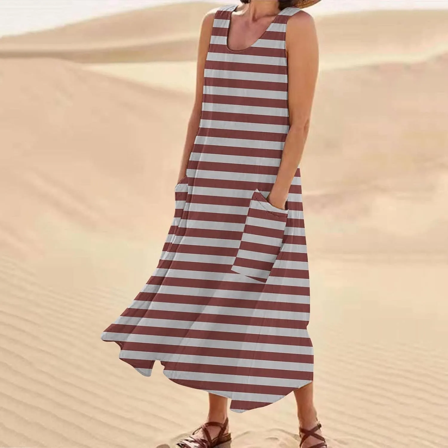 Casual Summer Dresses for Women Summer Dresses for Women Plus Size Beach Dress Casual Sundresses Sexy Sleeveless