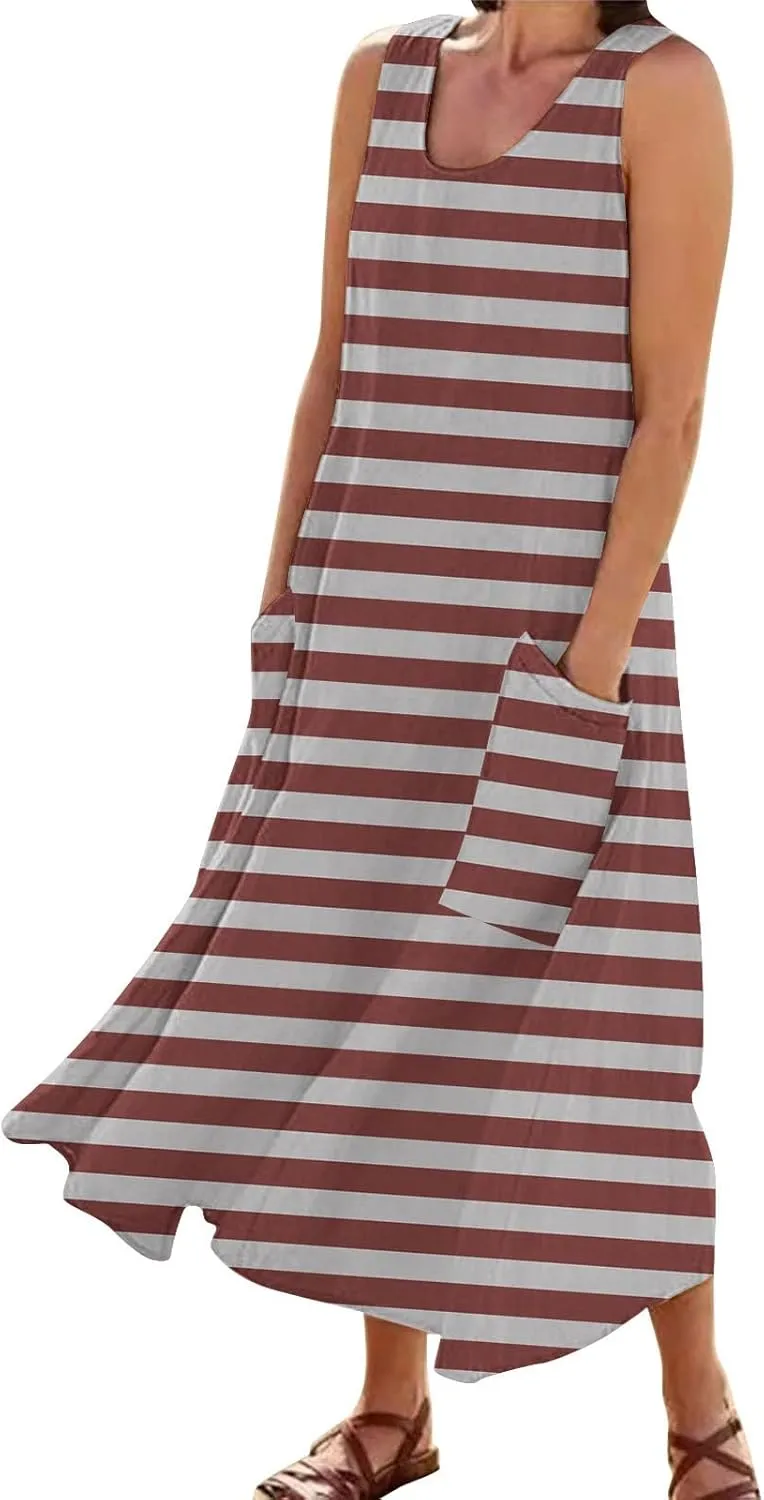 Casual Summer Dresses for Women Summer Dresses for Women Plus Size Beach Dress Casual Sundresses Sexy Sleeveless