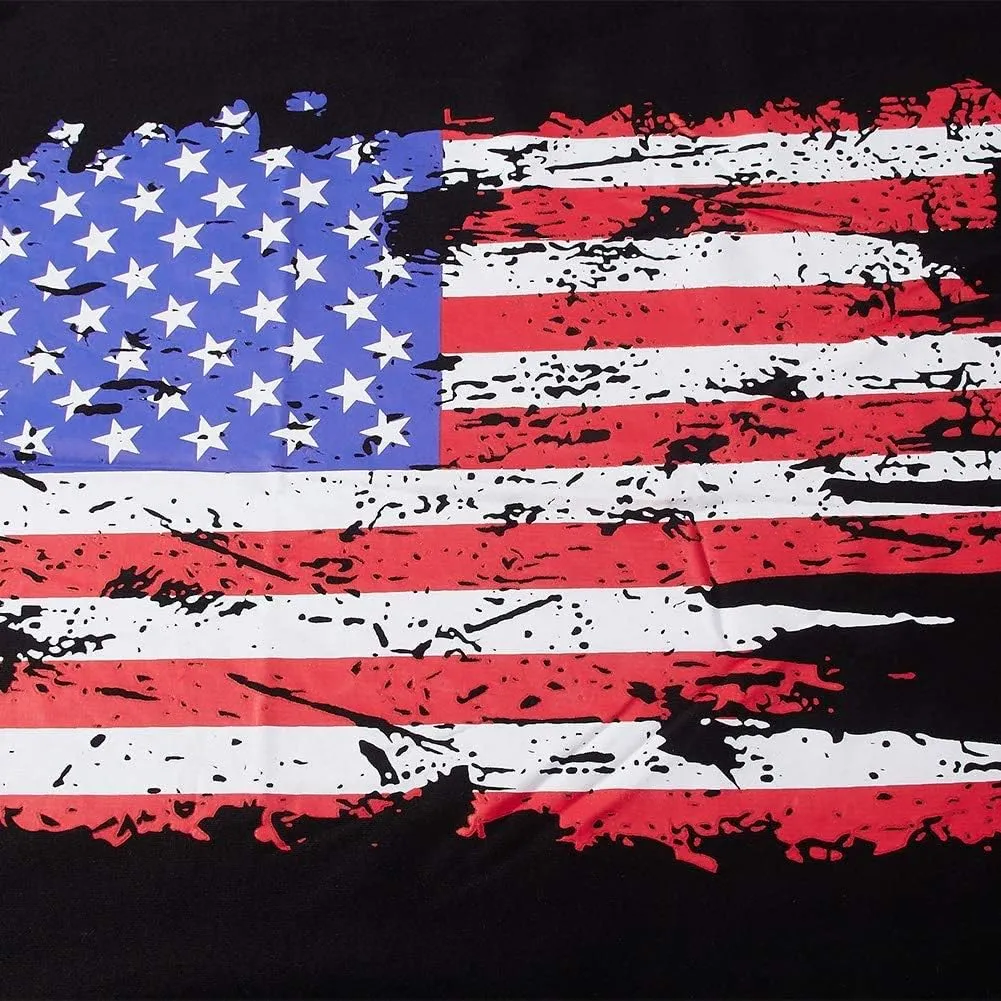 CM-Kid Men's Casual American Flag Tank Tops 4th July Independence Day USA Flag Sleeveless T-Shirt Gym Workout Patriotic Tees