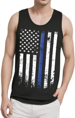 CM-Kid Men's Casual American Flag Tank Tops 4th July Independence Day USA Flag Sleeveless T-Shirt Gym Workout Patriotic Tees