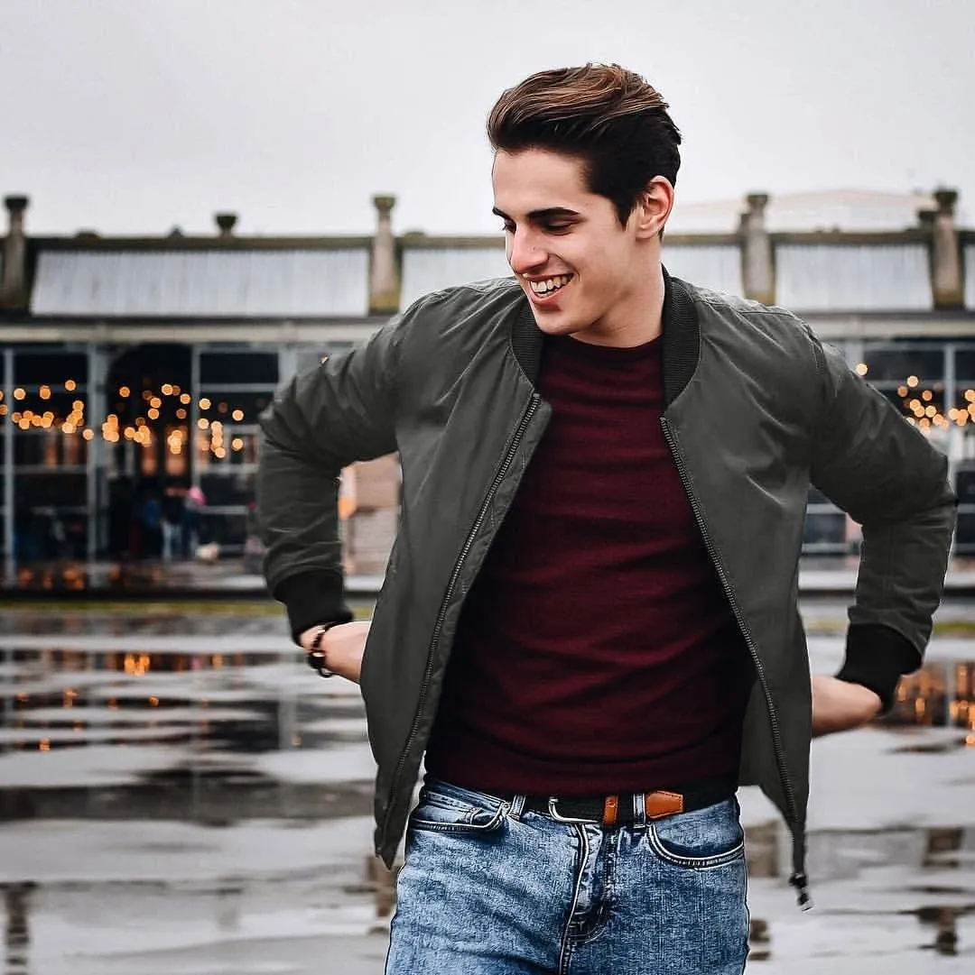 COOFANDY Men Bomber Jacket Lightweight Windbreaker Jackets Casual Softshell Flight Fashion Winter Fall Coat with Pocket