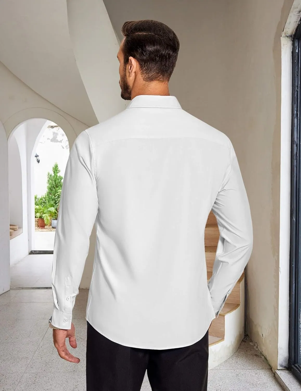 COOFANDY Men's Dress Shirts Long Sleeve Button Up Shirts Formal Business Shirt