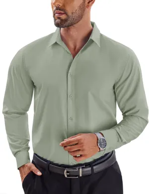 COOFANDY Men's Dress Shirts Long Sleeve Button Up Shirts Formal Business Shirt