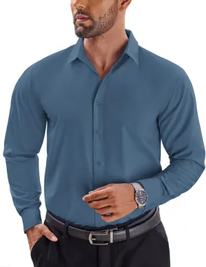 COOFANDY Men's Dress Shirts Long Sleeve Button Up Shirts Formal Business Shirt