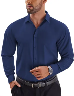 COOFANDY Men's Dress Shirts Long Sleeve Button Up Shirts Formal Business Shirt