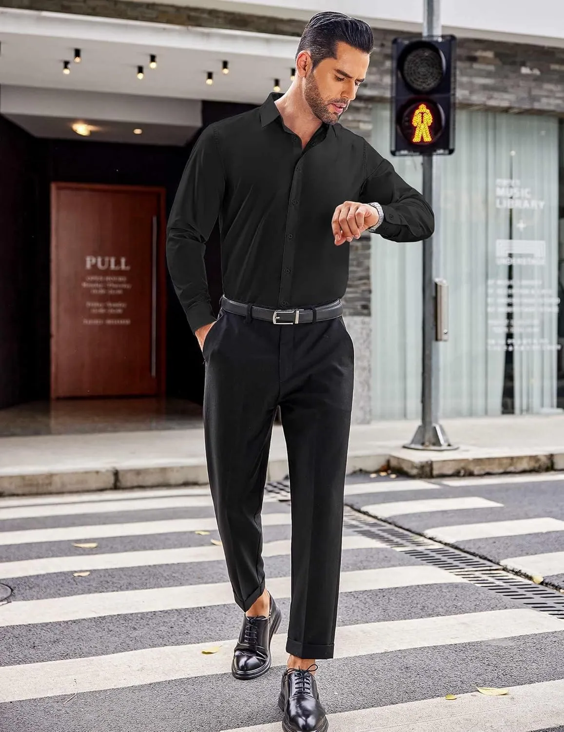 COOFANDY Men's Dress Shirts Long Sleeve Button Up Shirts Formal Business Shirt