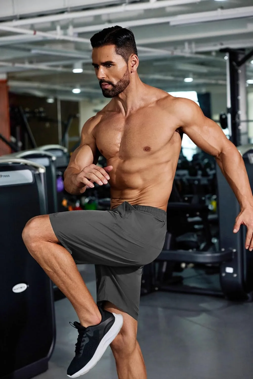 COOFANDY Men's Running Athletic Shorts 9" Gym Workout Lightweight Elastic Waist Sports Shorts