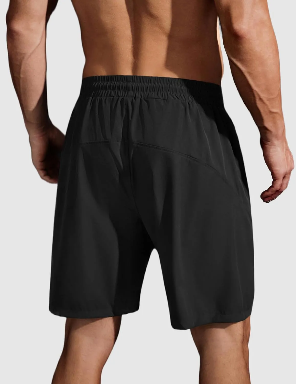 COOFANDY Men's Running Athletic Shorts 9" Gym Workout Lightweight Elastic Waist Sports Shorts