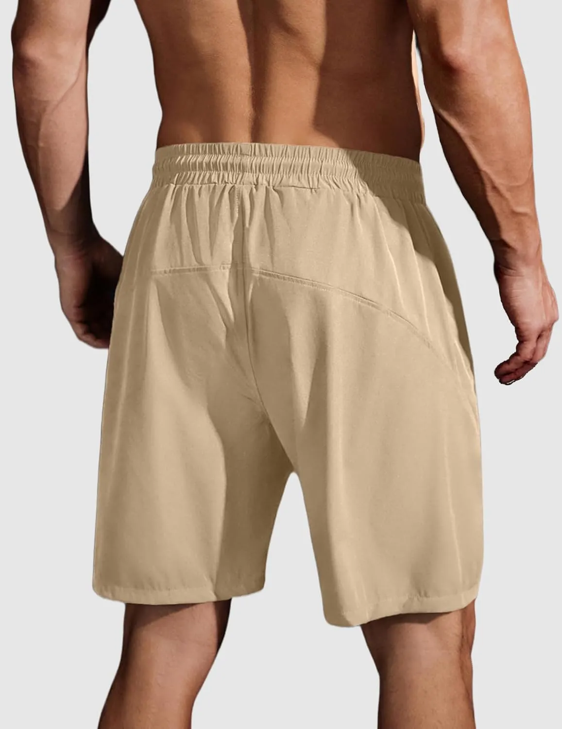 COOFANDY Men's Running Athletic Shorts 9" Gym Workout Lightweight Elastic Waist Sports Shorts