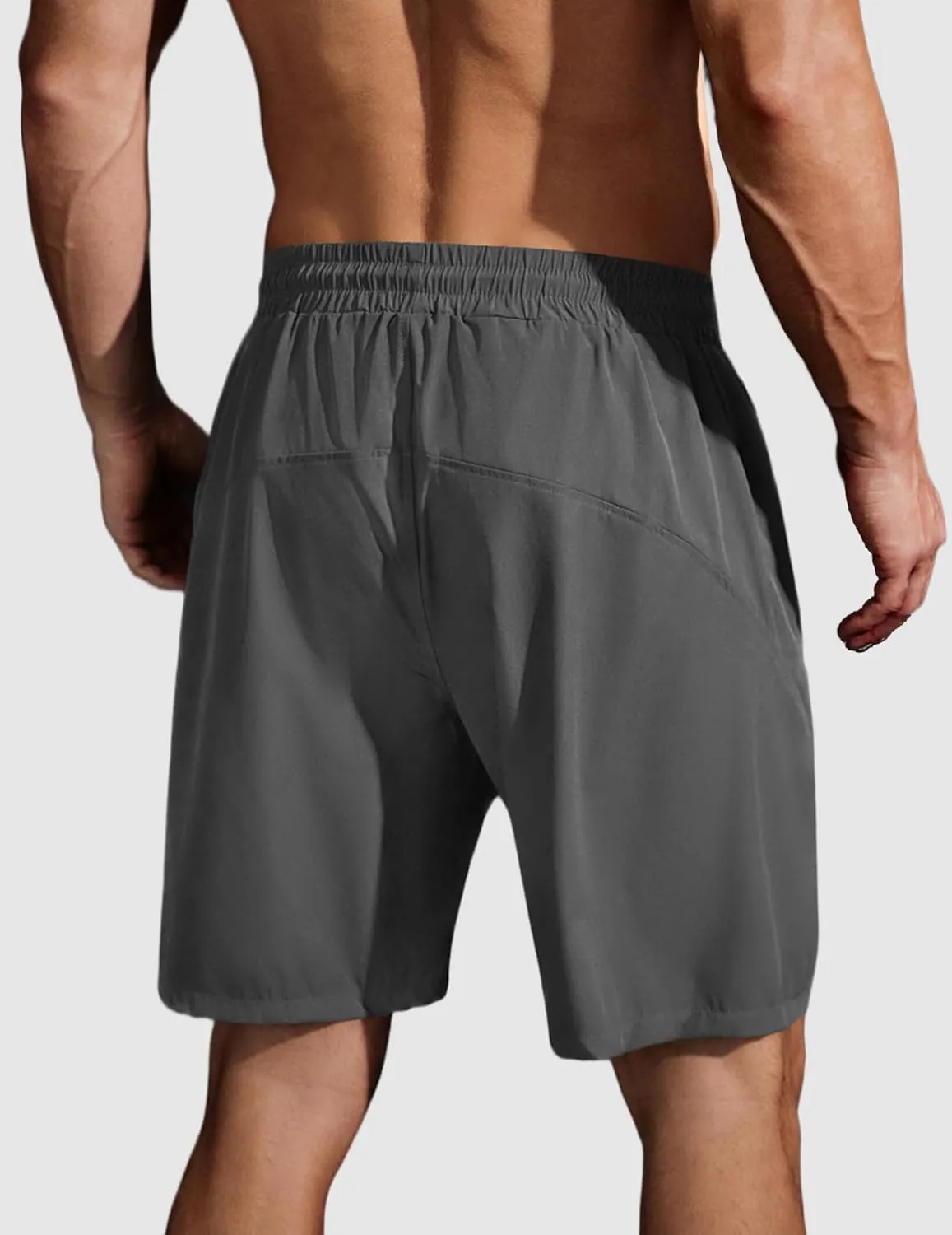 COOFANDY Men's Running Athletic Shorts 9" Gym Workout Lightweight Elastic Waist Sports Shorts