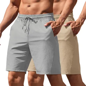 COOFANDY Men's Running Athletic Shorts 9" Gym Workout Lightweight Elastic Waist Sports Shorts